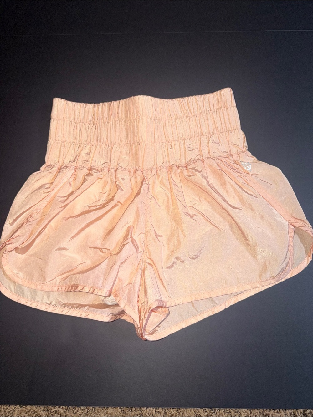 Free People Peach Elastic Waist Shorts